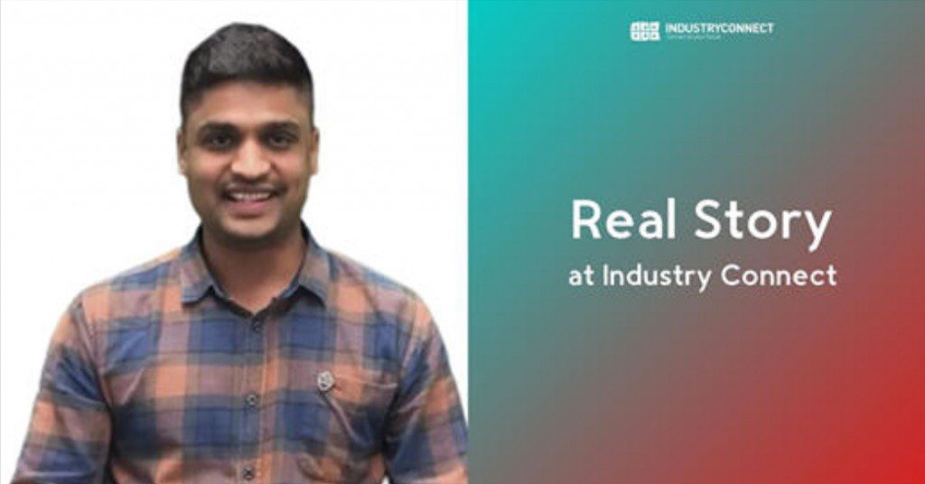 Suresh has a new job as a web developer after joining Industry Connect