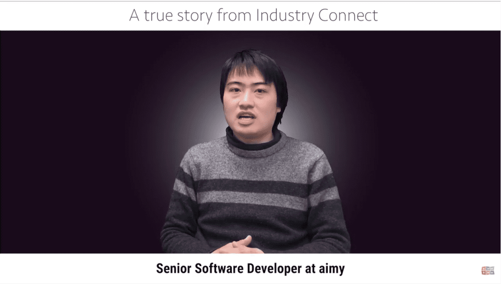 Simon is now a senior software developer at Aimy