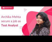 Archika Mehta just secured a job as Test Analyst